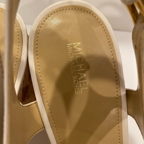 Michael Kors Abbott platform sandals cream 10 M - Picture 7 of 10